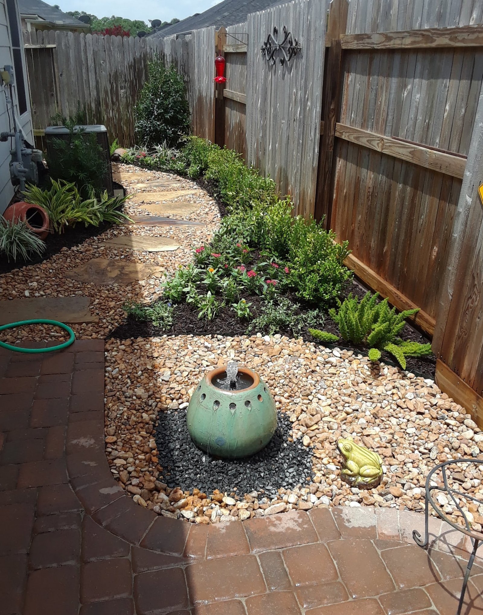 Fountain and garden irrigation installation Houston TX